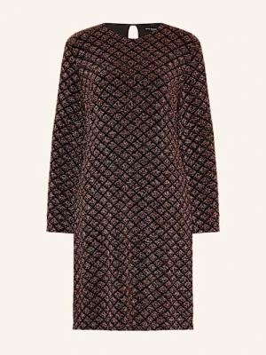 Ana Alcazar Sukienka Koktajlowa Z Błyszczącą Przędzą rot