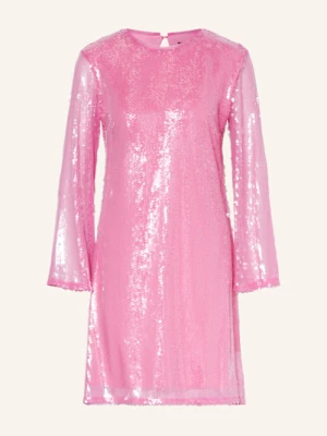 Ana Alcazar Sukienka Koktajlowa Z Cekinami pink