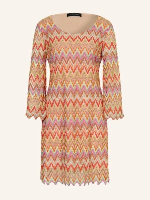 Ana Alcazar Sukienka Z Błyszczącą Nicią orange