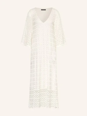 Ana Alcazar Sukienka Z Koronką I Rękawami 3/4 weiss