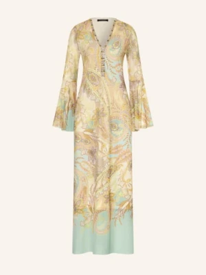 Ana Alcazar Sukienka Z Siateczki Z Kamieniami Ozdobnymi gruen