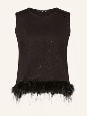 Ana Alcazar Top Z Ozdobnymi Kamykami schwarz
