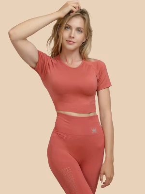 Anaissa Koszulka sportowa "Naya" w kolorze pomarańczowym rozmiar: M/L