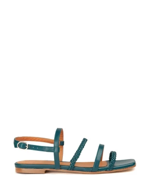 Anaki Skórzane sandały "Antonia" w kolorze zielonym rozmiar: 39