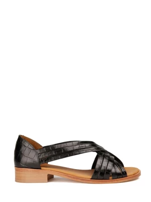 Anaki Skórzane sandały "Aurore" w kolorze czarnym rozmiar: 37