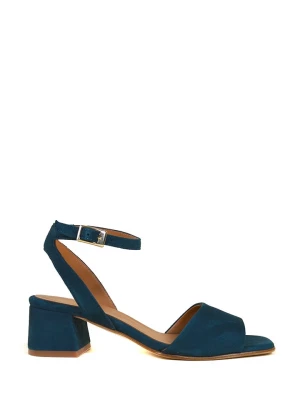 Anaki Skórzane sandały "Giulia" w kolorze niebieskim rozmiar: 40