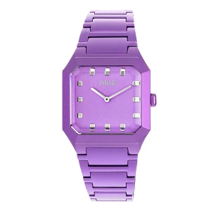 Zdjęcie produktu Analogowy Zegarek Karat Squared Z Liliowym Aluminiowym Paskiem - Tous LILAC