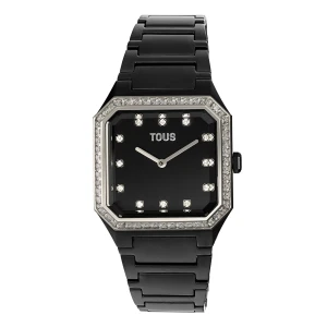 Zdjęcie produktu Analogowy Zegarek Karat Squared Z Paskiem Z Czarnego Aluminium I Cyrkoniami - Tous