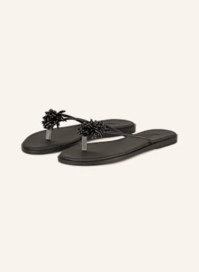 Ancient Greek Sandals Japonki Cleo Z Ozdobnymi Kamykami schwarz