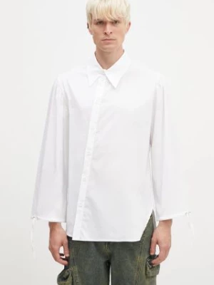 Andersson Bell koszula Bouquet Asymmetric Shirt męska kolor biały relaxed z kołnierzykiem klasycznym atb1138m