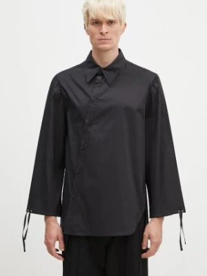 Andersson Bell koszula Bouquet Asymmetric Shirt męska kolor czarny relaxed z kołnierzykiem klasycznym atb1138m