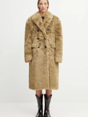Andersson Bell płaszcz Fields Fur Buttons kolor zielony awa727w