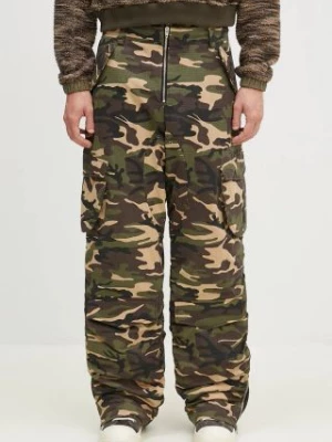 Andersson Bell spodnie dwustronne Reversible Padded Camouflage Cargo Pants kolor zielony apa688m