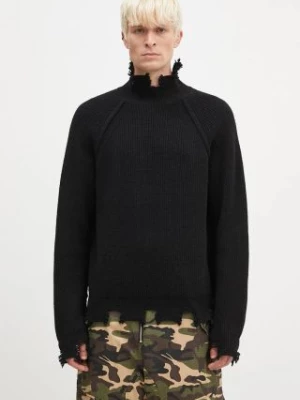 Andersson Bell sweter wełniany Roghen Turtle Neck kolor czarny ciepły z półgolfem atb1157m