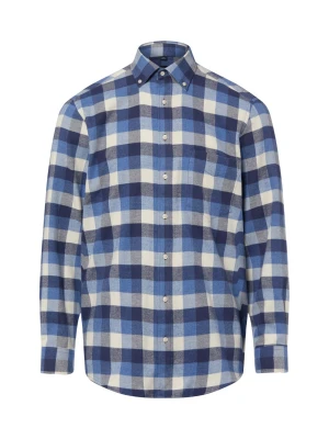 Andrew James koszula flanelowa Mężczyźni Regular Fit Bawełna (100%) niebieski | biały