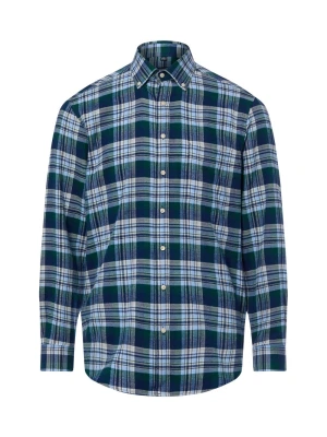 Andrew James koszula flanelowa Mężczyźni Regular Fit Bawełna (100%) niebieski | zielony