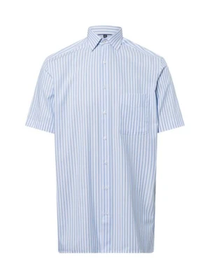 Andrew James Koszula męska - non-iron Mężczyźni Regular Fit Bawełna niebieski w paski,