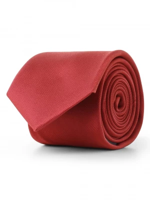 Andrew James Krawat jedwabny męski Mężczyźni Jedwab czerwony wypukły wzór tkaniny,