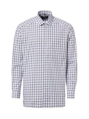 Andrew James Męska koszula biznesowa Mężczyźni Regular Fit Bawełna (100%) biały w kratkę,