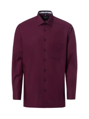 Andrew James Męska koszula biznesowa Mężczyźni Regular Fit Bawełna (100%) lila jednolity,