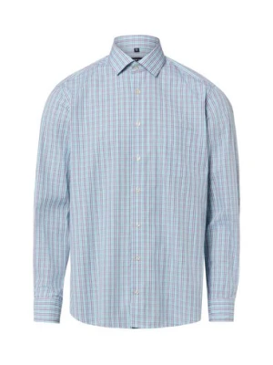 Andrew James Męska koszula biznesowa Mężczyźni Regular Fit Bawełna (100%) lila w kratkę,