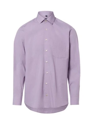 Andrew James Męska koszula biznesowa Mężczyźni Regular Fit Bawełna (100%) lila wzorzysty,