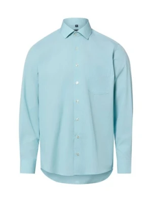 Andrew James Męska koszula biznesowa Mężczyźni Regular Fit Bawełna (100%) zielony wzorzysty,