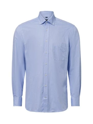 Andrew James Męska koszula biznesowa Mężczyźni Regular Fit Bawełna niebieski jednolity,