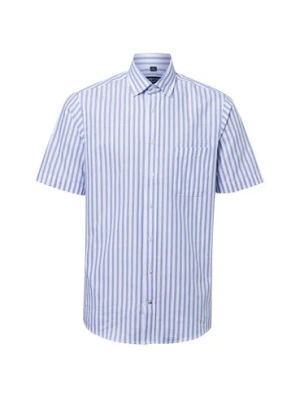 Andrew James Męska koszula casual Mężczyźni Regular Fit Bawełna niebieski|biały w paski,
