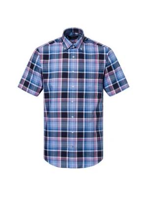 Andrew James Męska koszula casual Mężczyźni Regular Fit Bawełna niebieski|wielokolorowy w kratkę,