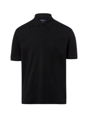 Andrew James Męska koszulka polo Mężczyźni Bawełna czarny jednolity,