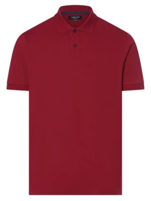 Andrew James Męska koszulka polo Mężczyźni Bawełna czerwony jednolity,