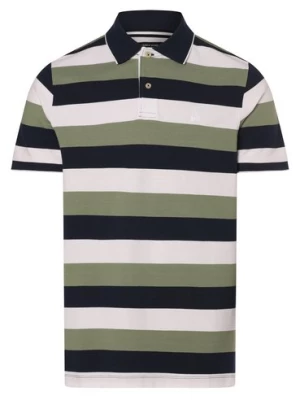 Andrew James Męska koszulka polo Mężczyźni Bawełna niebieski|zielony|biały w paski,