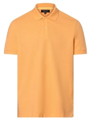 Andrew James Męska koszulka polo Mężczyźni Bawełna pomarańczowy marmurkowy,