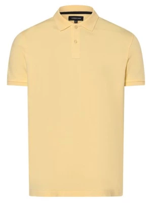 Andrew James Męska koszulka polo Mężczyźni Bawełna żółty jednolity,