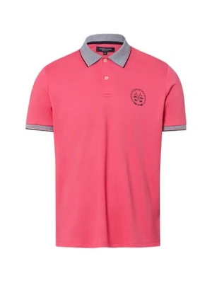 Andrew James Męska koszulka polo Mężczyźni wyrazisty róż jednolity,