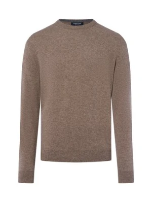 Andrew James Męski sweter Mężczyźni Kaszmir brązowy marmurkowy,