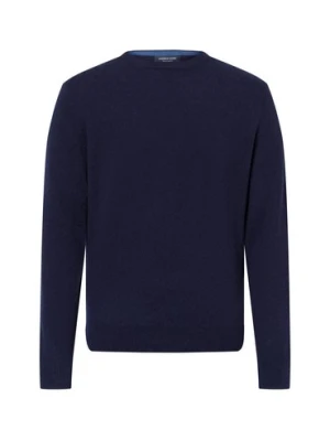 Andrew James Męski sweter Mężczyźni Kaszmir niebieski jednolity,