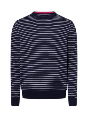 Andrew James Męski sweter z dzianiny Mężczyźni Bawełna niebieski w paski,