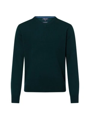 Andrew James Męski sweter z dzianiny Mężczyźni Kaszmir zielony jednolity,