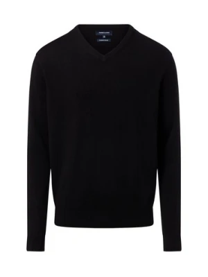 Andrew James Męski sweter z dzianiny z wełną i kaszmirem Mężczyźni Wełna czarny jednolity,