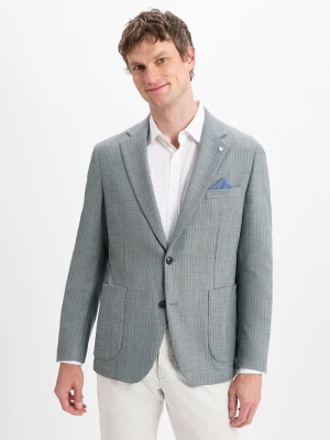 Andrew James New York Kurtka męska - Brayden Mężczyźni Regular Fit szary wypukły wzór tkaniny,