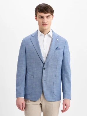 Andrew James New York Kurtka męska Mężczyźni Regular Fit Sztuczne włókno niebieski jednolity,