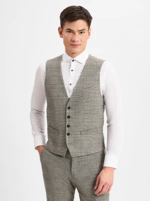 Andrew James New York Męska kamizelka modułowa - Alyn-William Mężczyźni Regular Fit Sztuczne włókno szary,