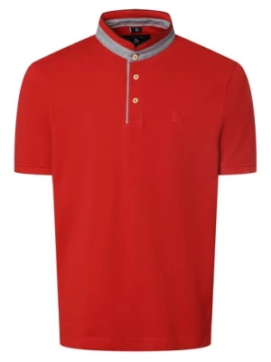 Andrew James Sailing Męska koszulka polo Mężczyźni Bawełna czerwony jednolity,
