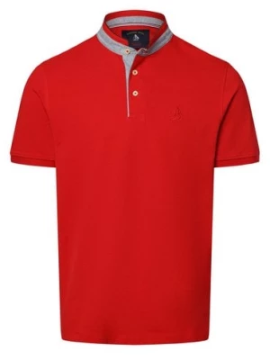 Andrew James Sailing Męska koszulka polo Mężczyźni Bawełna czerwony jednolity,