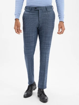 Andrew James Spodnie - Mitch Mężczyźni Modern Fit niebieski marmurkowy,