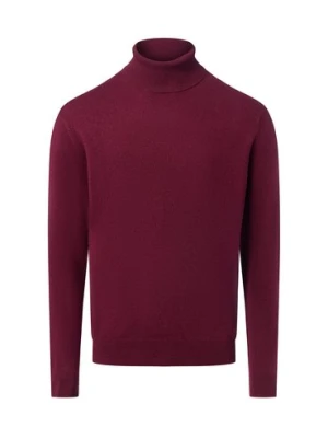 Andrew James Sweter z dodatkiem kaszmiru Mężczyźni Wełna lila|czerwony jednolity,