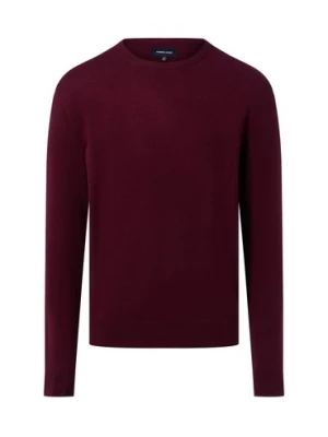 Andrew James Sweter z zawartością wełny i kaszmiru Mężczyźni Wełna czerwony jednolity,