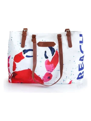 Anemoss Torba plażowa "Crab" w kolorze biało-czerwono-niebieskim - 27, 9 x 50, 8 cm rozmiar: onesize